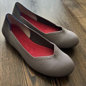 Rothy’s The Flat Pebble Gray Round Toe Flats Women’s Sz 7.5